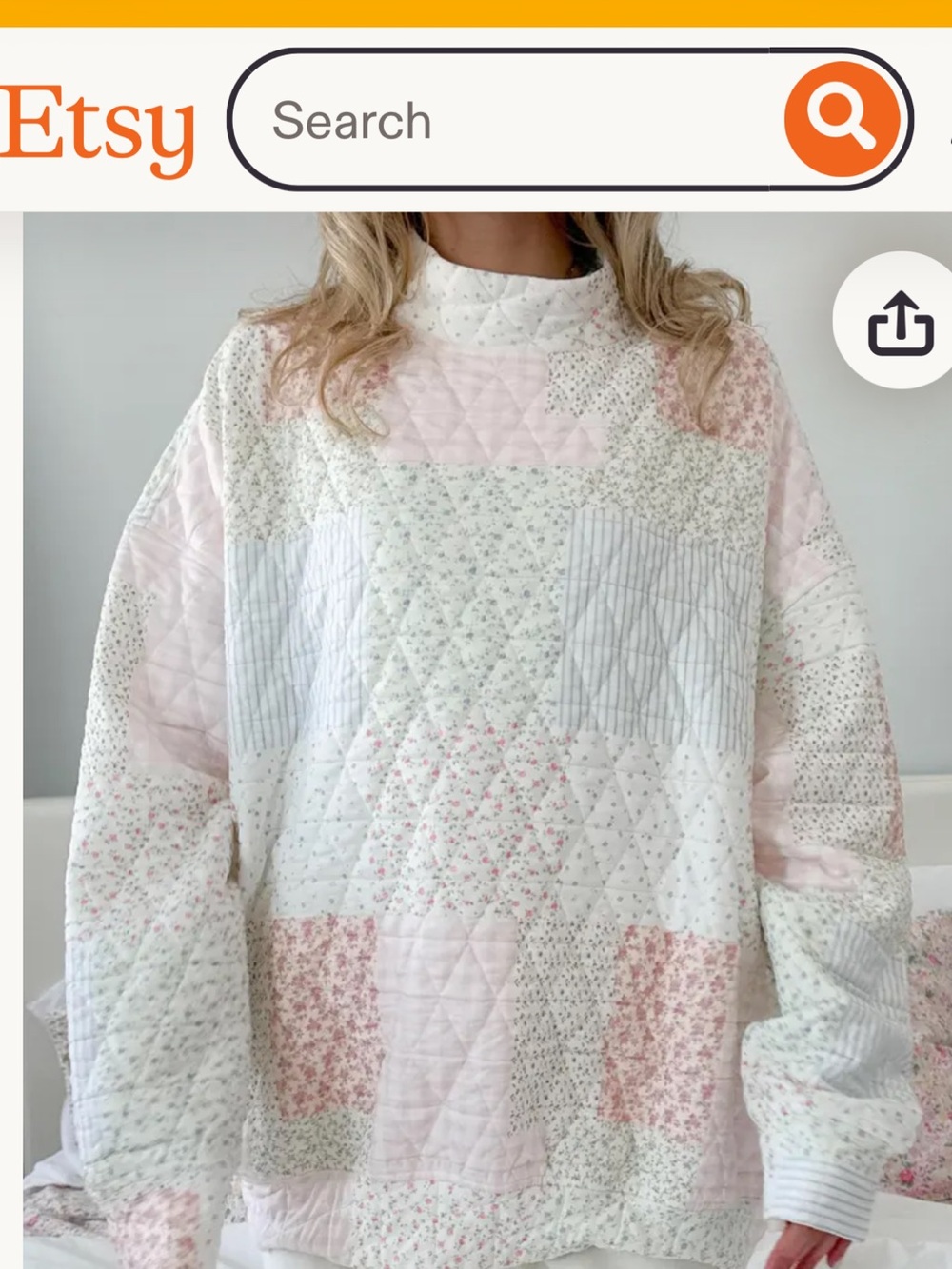 Vintage-Inspired Quilted Patchwork Throw - Pink & Cream